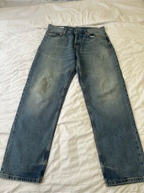 Zara Men's Relaxed Blue Denim Jeans